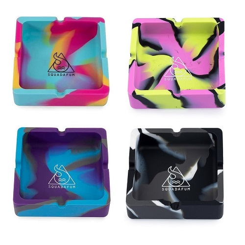 Cinzeiro de Silicone Quadrado Squadafum - Tie Dye