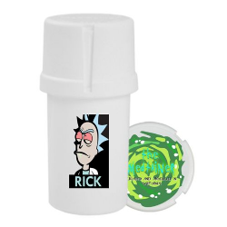 The Medtainer - Triturador/ Pote - Rick e Morty - Branco Rick
